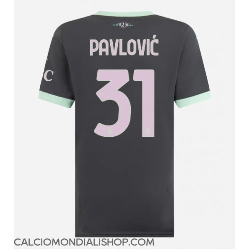 Maglie da calcio AC Milan Strahinja Pavlovic #31 Terza Maglia Femminile 2024-25 Manica Corta